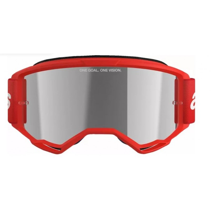 Мотокрос очила ALPINESTARS VISION 3 WORDMARK RED MIRROR-SIL