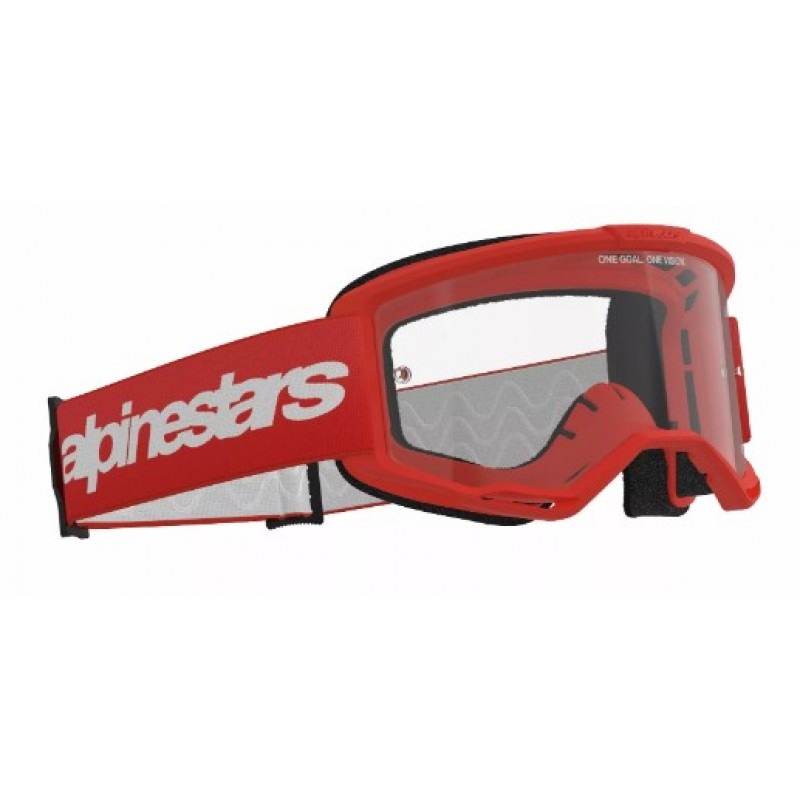 Мотокрос очила ALPINESTARS VISION 3 WORDMARK RED CLEAR
