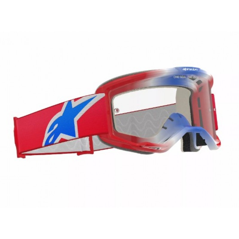 Мотокрос очила ALPINESTARS VISION 5 CORP RED/WT/BL CLEAR