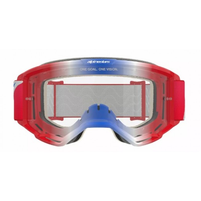 Мотокрос очила ALPINESTARS VISION 5 CORP RED/WT/BL CLEAR