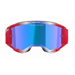 Мотокрос очила ALPINESTARS VISION 5 CORP RED/WT/BL MIRROR-BLUE