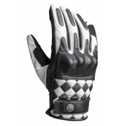 Кожени ръкавици JOHN DOE TRACKER RACE LEATHER WHITE/BLACK
