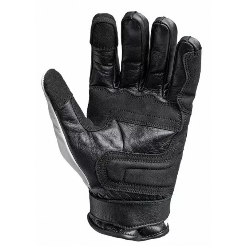 Кожени ръкавици JOHN DOE TRACKER RACE LEATHER WHITE/BLACK