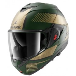Модуларна каска SHARK OXO SIKTER Mat Green Chrome Gold