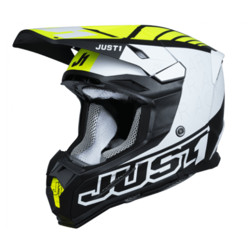 Mотокрос каска Just1 J-22 F Dynamo Fluo Yellow/White/Black