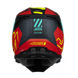 Mотокрос каска Just1 J-22 F Falcon Fluo Red/Yellow/Black