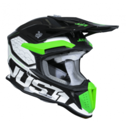 Mотокрос каска Just1 J-18 F Hexa Green Fluo/White/Titanium