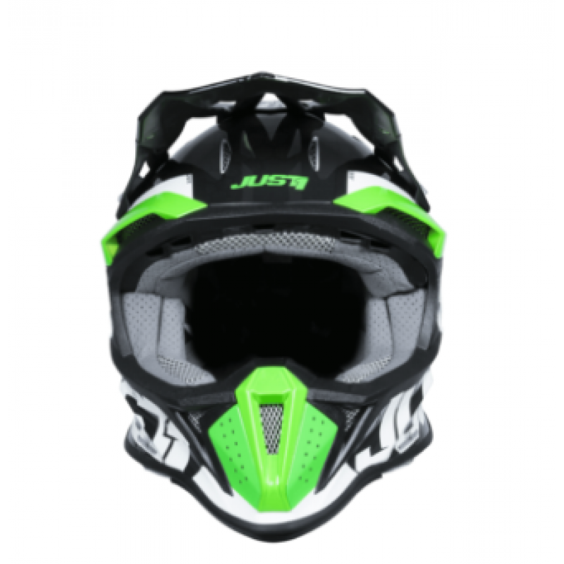 Mотокрос каска Just1 J-18 F Hexa Green Fluo/White/Titanium