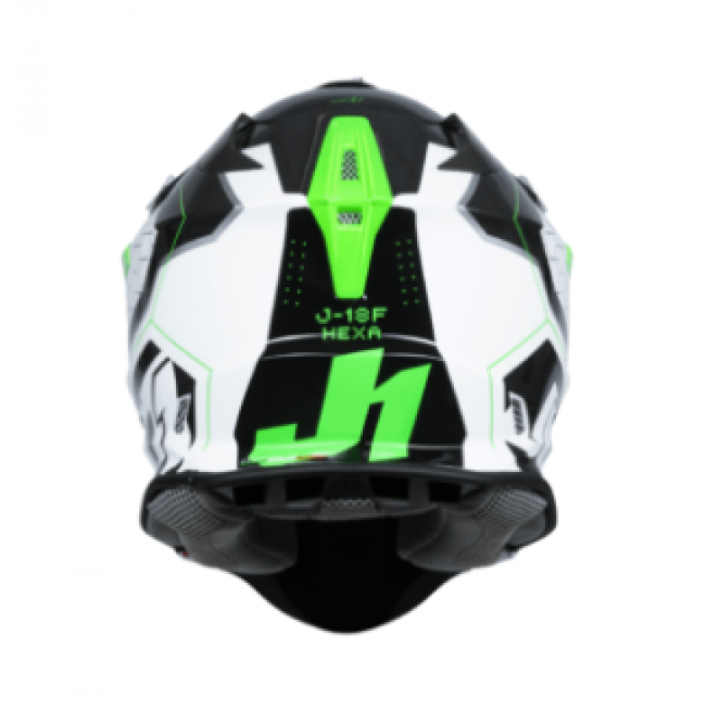 Mотокрос каска Just1 J-18 F Hexa Green Fluo/White/Titanium