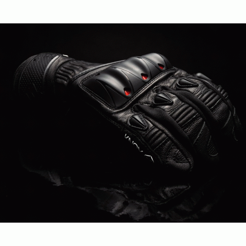 Кожени ръкавици KNOX Oulton MK2 – Black/Red