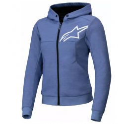 Дамски мото суитшърт ALPINESTARS Stella Chrome v2 BLUE VIOLET/WHT