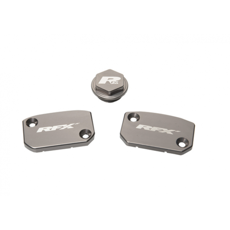 Комплект капаци RFX Pro Reservoir Cap Kit Kit (Mineral Grey) - KTM SX/SXF (Brembo Brake and Clutch)