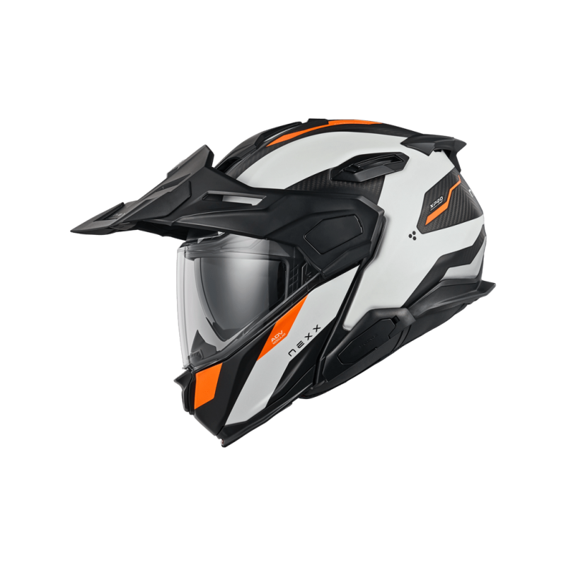 Адвенчър каска NEXX X.LIFECOUNTRY TERRA WHITE/ORANGE