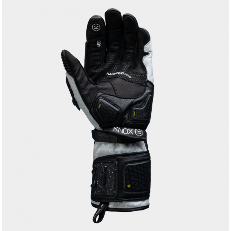 Кожени ръкавици KNOX Handroid Mk5 BLACK/WHITE LIMITED