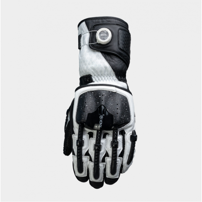 Кожени ръкавици KNOX Handroid Mk5 BLACK/WHITE LIMITED