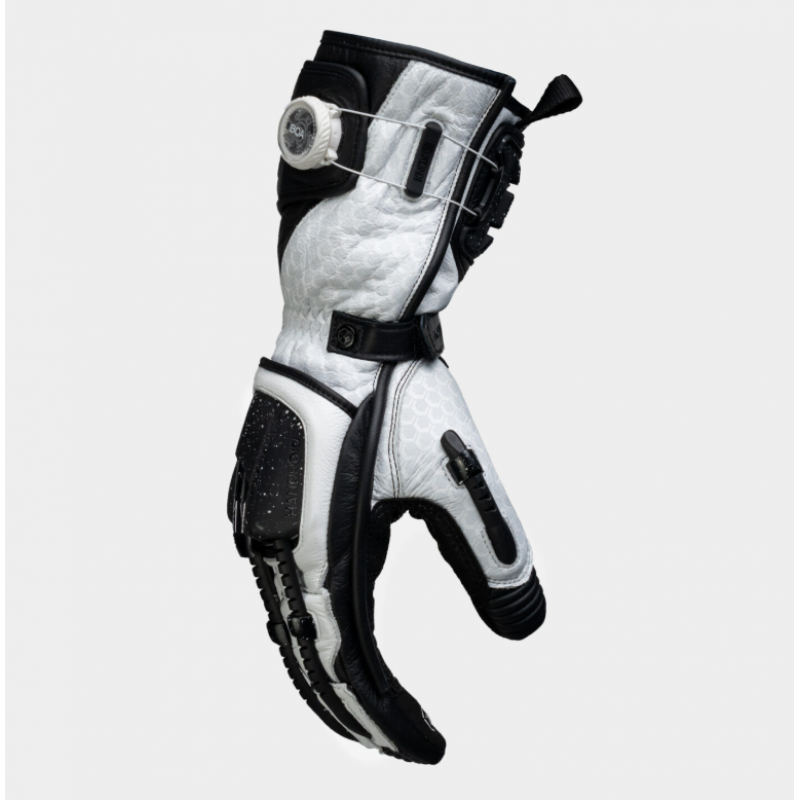 Кожени ръкавици KNOX Handroid Mk5 BLACK/WHITE LIMITED