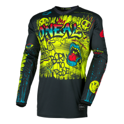 Детска мотокрос блуза O'NEAL ELEMENT RANCID BLACK/NEON YELLOW