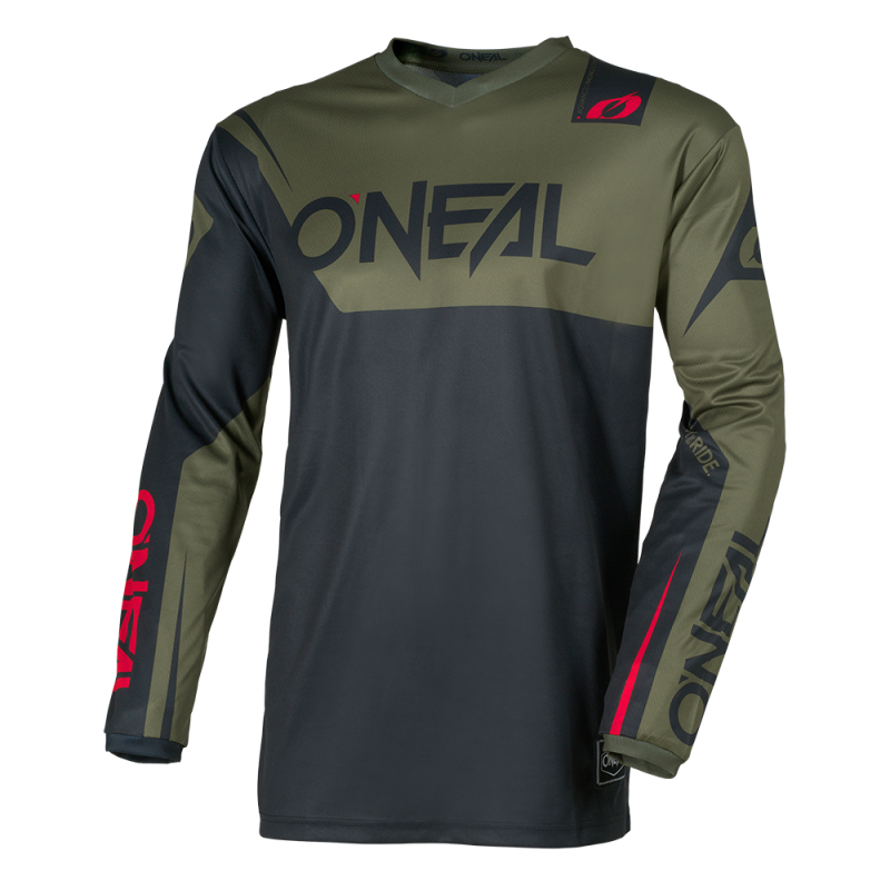 Мотокрос блуза O`NEAL ELEMENT RACEWEAR BLACK/OLIVE V.26