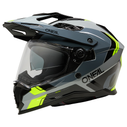 Ендуро каска O'NEAL D-SRS NOMAD BLAC/GRAY/NEON YELLOW V.26