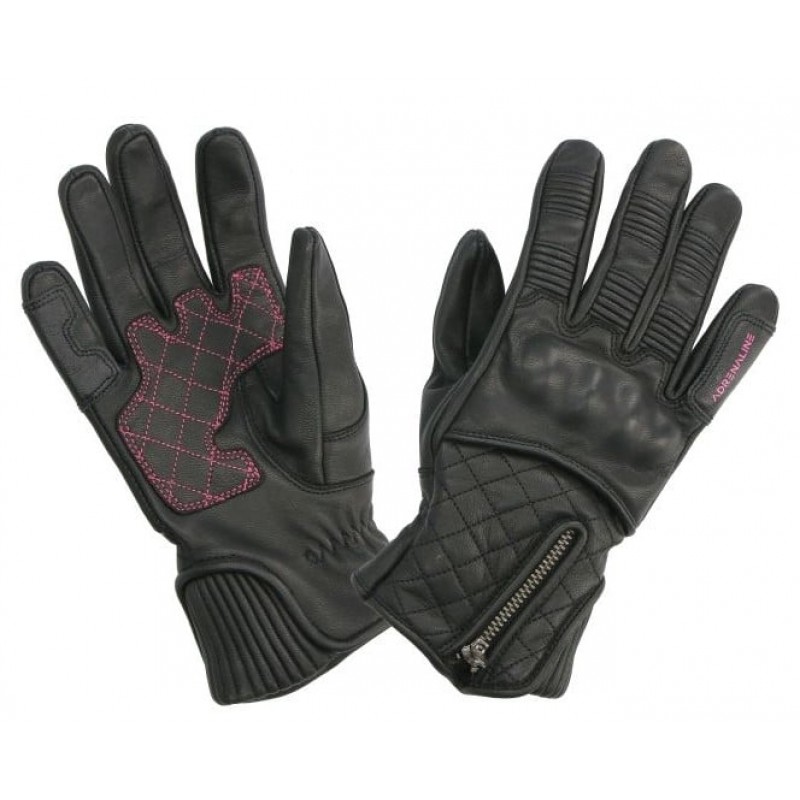 Дамски кожени ръкавици ADRENALINE ORCHID BLACK/PINK