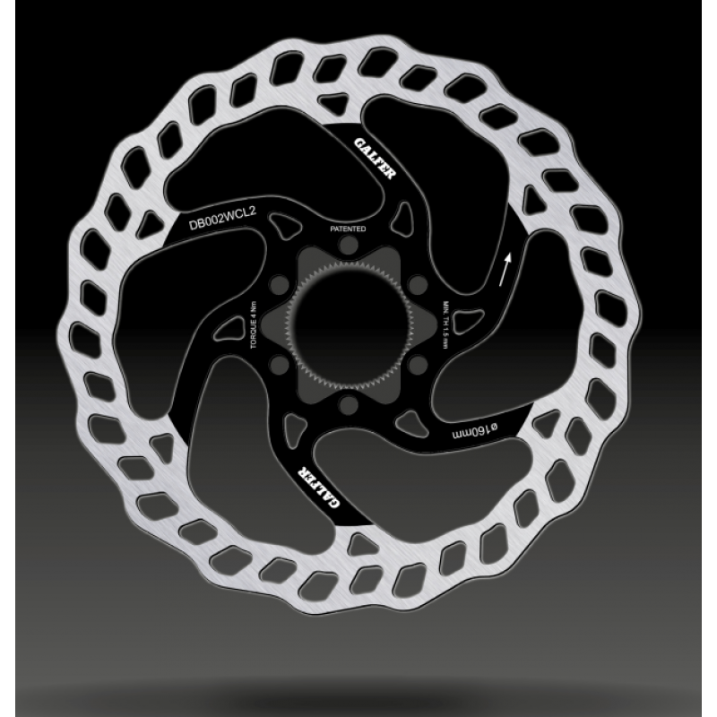 Вело спирачен диск GALFER BIKE MTB DISC WAVE CENTER-LOCK SYSTEM Ø160X2.0MM Brake Disc
