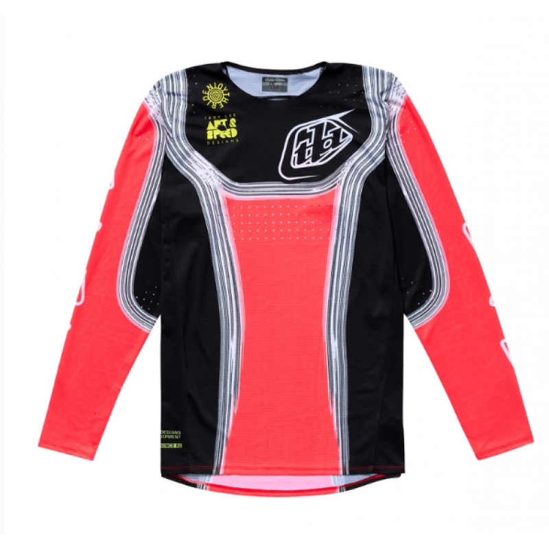 Mотокрос джърси TROY LEE DESIGNS SE PRO Stripes Jersey - Infra Red/Black