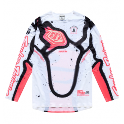 Mотокрос джърси TROY LEE DESIGNS SSE Ultra Membrane Jersey - White/Infra Red