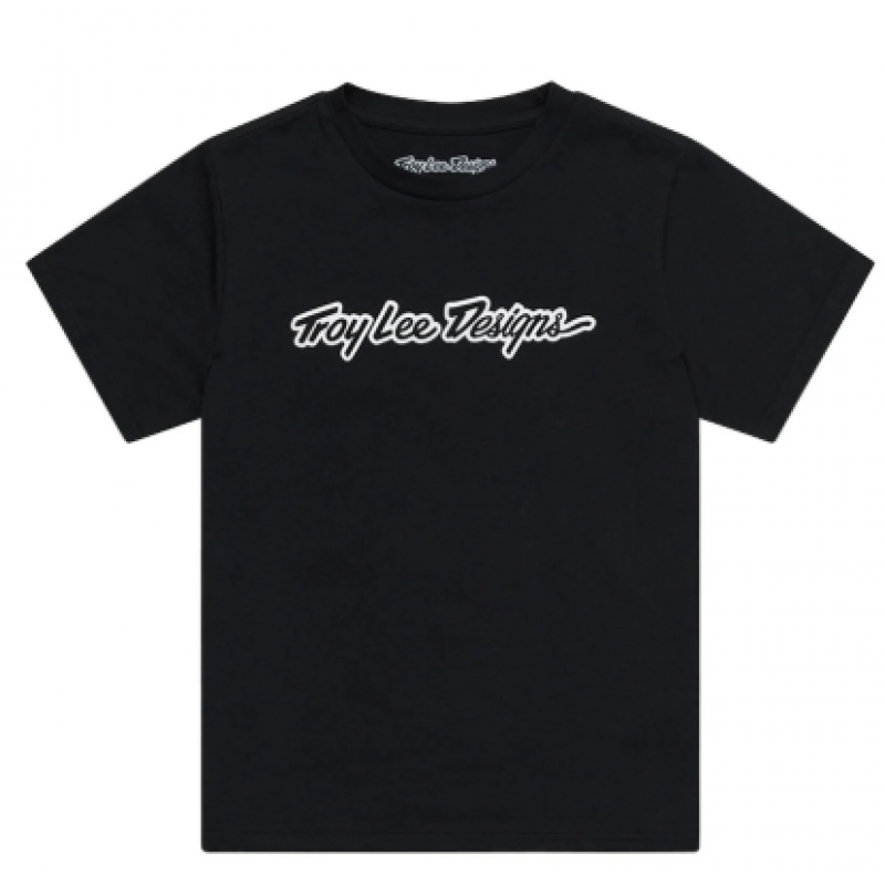 Детска тениска TROY LEE DESIGNS Signature - Black
