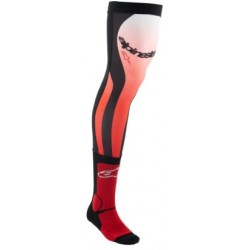 Мотокрос чорапи ALPINESTARS KNEE BRACE RED/WT