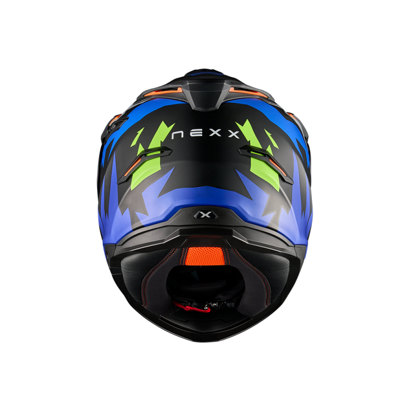 Адвенчър каска NEXX Y.TRAVL PRIMAL BLUE NEON MATT
