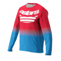 Вело джърси ALPINESTARS LS A-DURA ASTARS 2.0 RED/BRIGHT BLUE