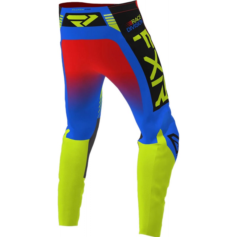 Детски панталон clutch pro yth mx23 blue hi vis red
