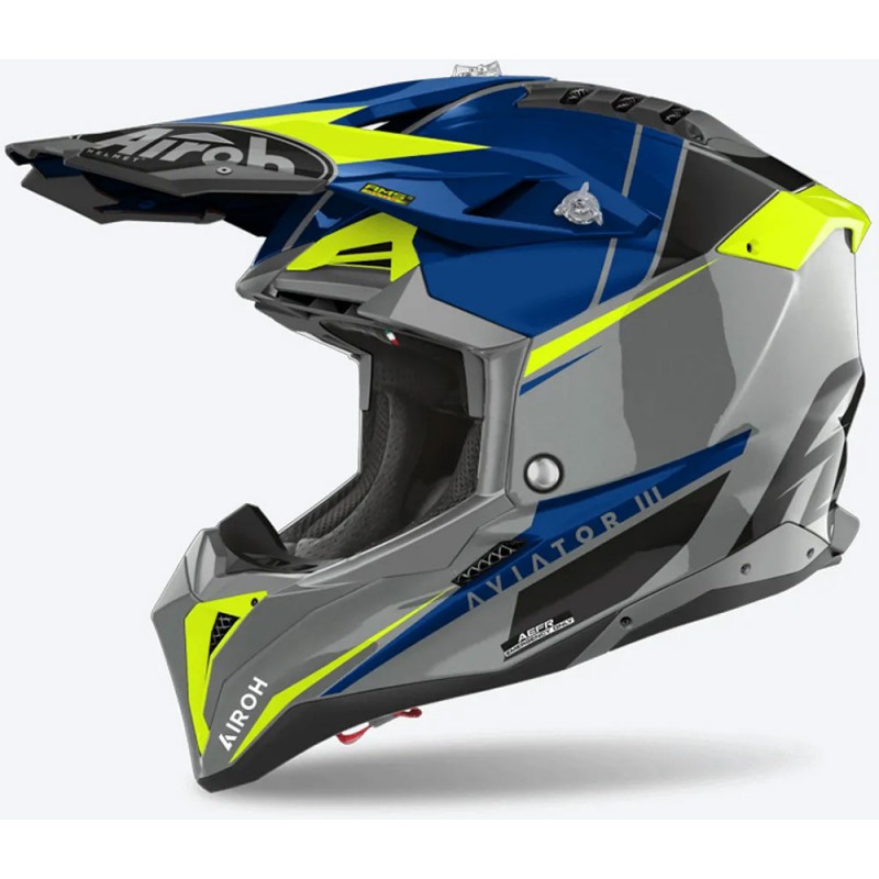 Каска Aviator 3 Push blue gloss
