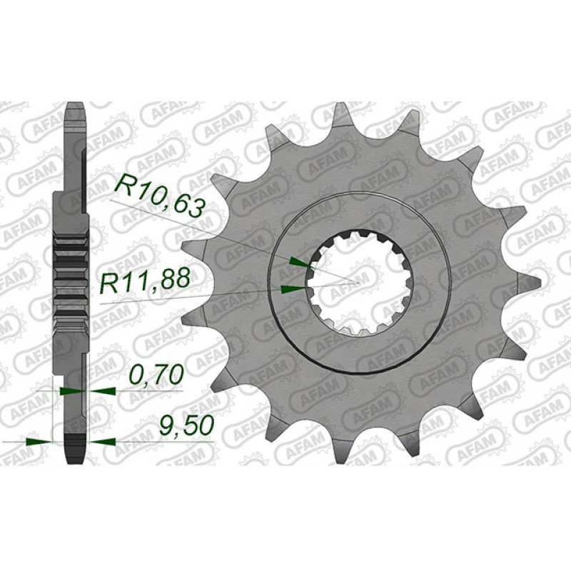 Преден Зъбак 13 ЗЪБА/ 520 HONDA CR250R 88-07, CRF450R 02-25, CRF450X 05-18