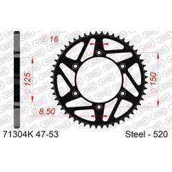 Заден Стоманен Зъбак K-SPROCKET 520 KTM, HUSQVARNA, GAS-GAS, BARTON