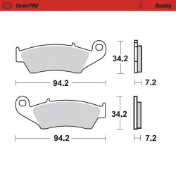 Накладки 093411 Предни BETA; KAWASAKI; SUZUKI; HONDA; YAMAHA; RIEJU