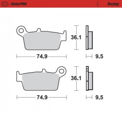 Накладки 091811 Задни Kawasaki; Suzuki; Honda; Yamaha