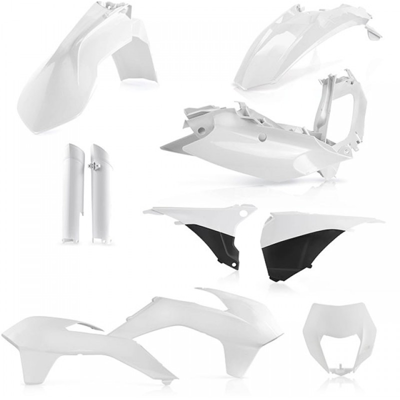 Пълен Кит Пластмаси Ktm Exc/Exc-F 14-15 White