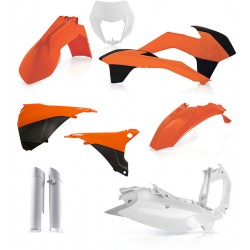 Пълен Кит Пластмаси Ktm Exc/Exc-F 14-15 White/Orange/Black