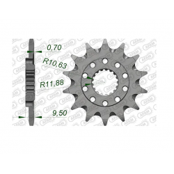 Преден зъбак 13 ЗЪБА/ 520 ОЛЕКОТЕН HONDA CR250R 88-07, CRF450R 02-25, CRF450X 05-18