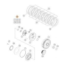 Съединител комплект KTM 250/300 EXC 13-27, 250/300SX 13-27; HUSQVARNA TE/TC 250/300 14-27; GASGAS EC/EX 250/300 21-27