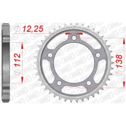 Заден Стоманен Зъбак 43 Зъба/ 530 Honda CB1100 13-19, CB900F Hornet 02-07, CBF1000F 10-15
