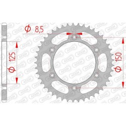 Заден Стоманен Зъбак 38 Зъба/ 520 KTM, Husqvarna, Gas Gas и Husaberg