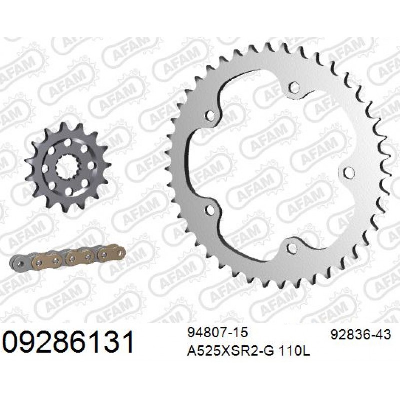 Кит верига и зъбаци MV Agusta 910 Brutale 05-08 15/43/525XHR3-B 110L
