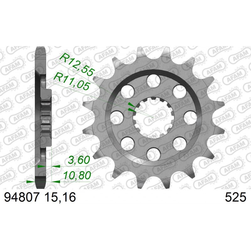 Кит верига и зъбаци MV Agusta 910 Brutale 05-08 15/43/525XHR3-B 110L