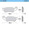 Накладки 093412 ПРЕДНИ BETA; KAWASAKI; SUZUKI; HONDA; YAMAHA; RIEJU