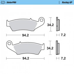 Накладки 093412 ПРЕДНИ BETA; KAWASAKI; SUZUKI; HONDA; YAMAHA; RIEJU