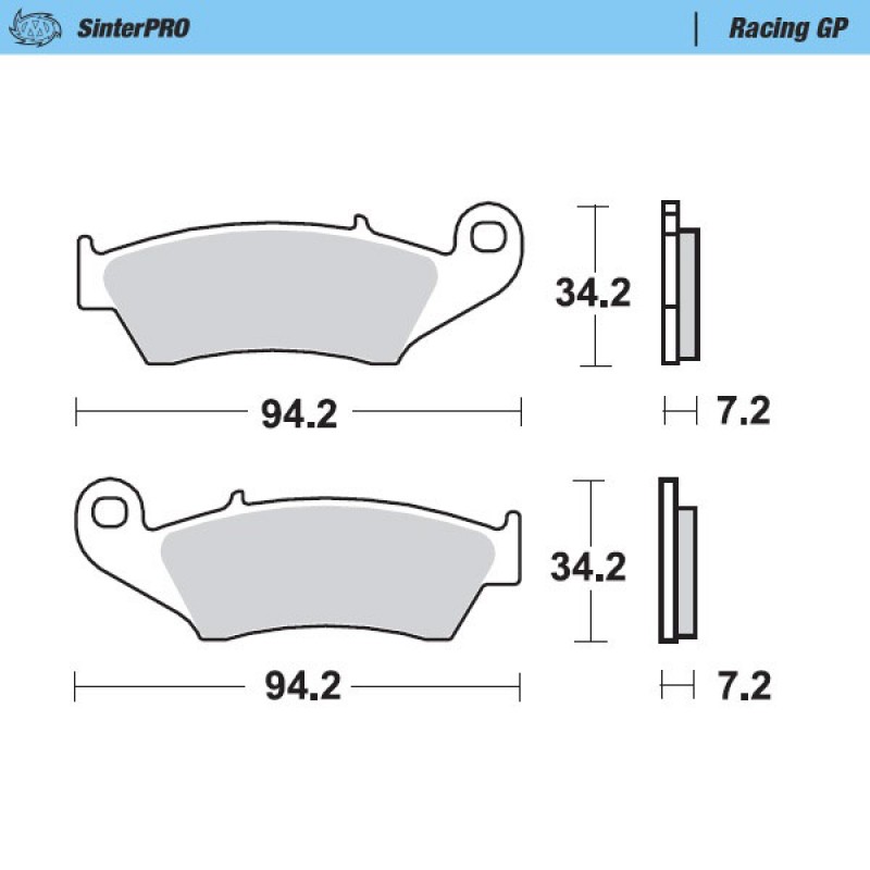 Накладки 093412 ПРЕДНИ BETA; KAWASAKI; SUZUKI; HONDA; YAMAHA; RIEJU