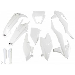Комплект пластмаси UFO за KTM EXC/EXC-F 17-19 Бял 