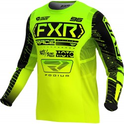Тениска Podium MX25 HiVis Lime Black